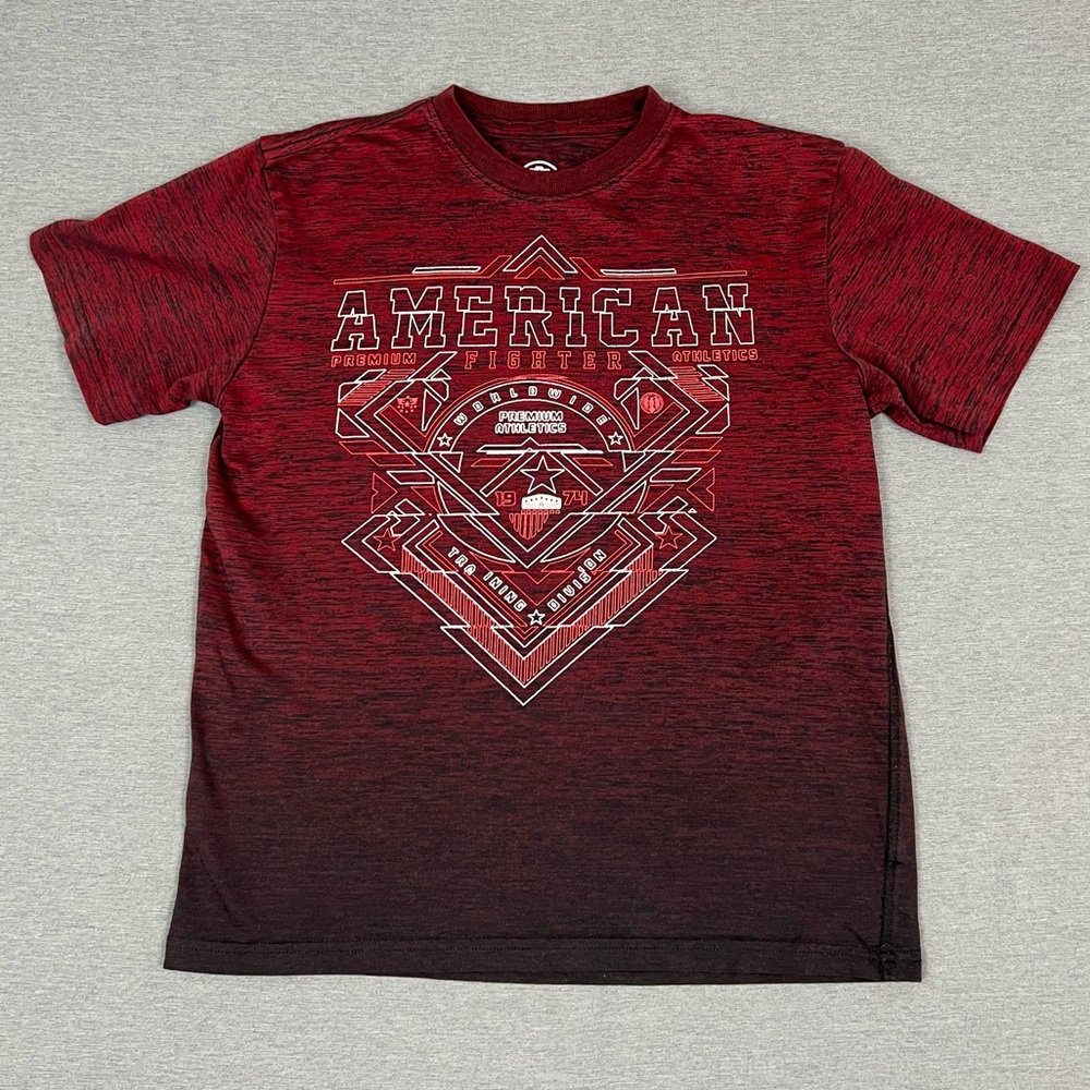 American Fighter Red and Black Graphic Tee